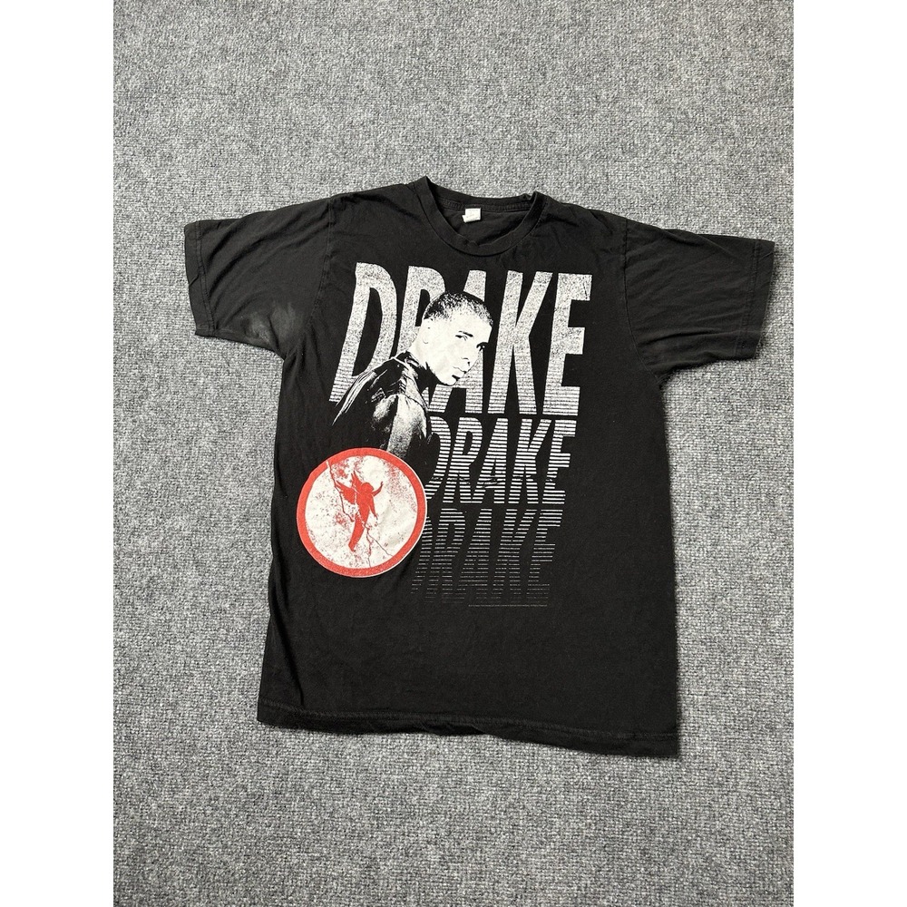 Mens Graphic Drake Rap T Shirt Black 2010 Print, Size M